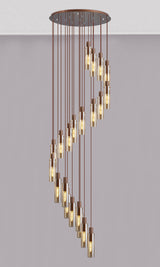 BUN9619 Bunda Slim 21 Light Pendant Mocha/Chrome/Amber