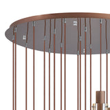 BUN9619 Bunda Slim 21 Light Pendant Mocha/Chrome/Amber