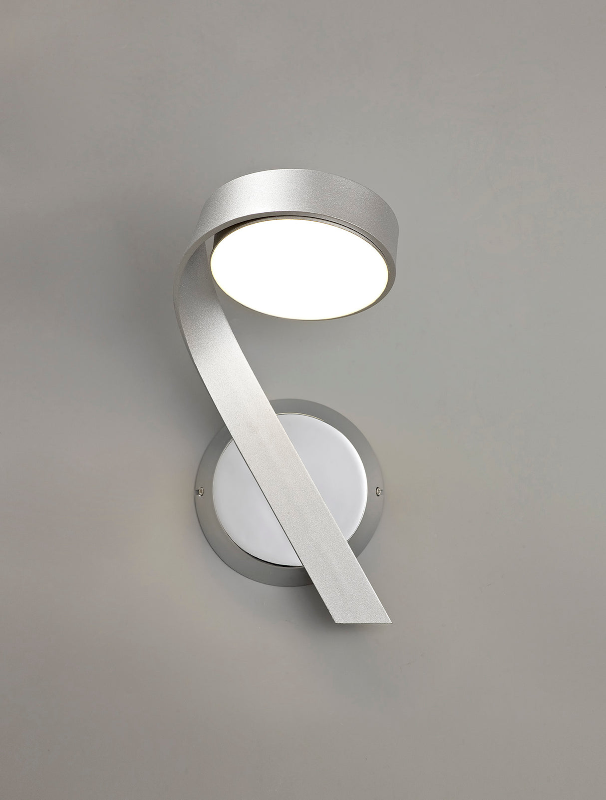 CAP1507 Capella Wall Lamp Left 10W LED in a Chrome/Silver/Frosted Finish