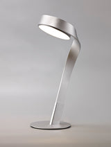 CAP2507 Capella 40cm Table Lamp 10W LED in a Chrome/Silver/Frosted Finish