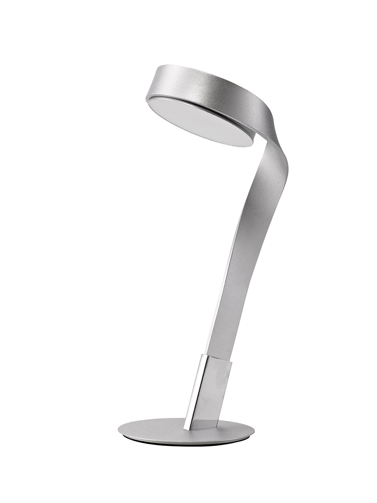 CAP2507 Capella 40cm Table Lamp 10W LED in a Chrome/Silver/Frosted Finish