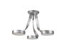 CAP9407 Capella Semi Ceiling 3 Light 36W LED in a Chrome/Silver/Frosted Finish