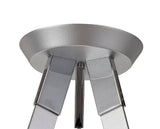 CAP9407 Capella Semi Ceiling 3 Light 36W LED in a Chrome/Silver/Frosted Finish