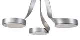 CAP9407 Capella Semi Ceiling 3 Light 36W LED in a Chrome/Silver/Frosted Finish