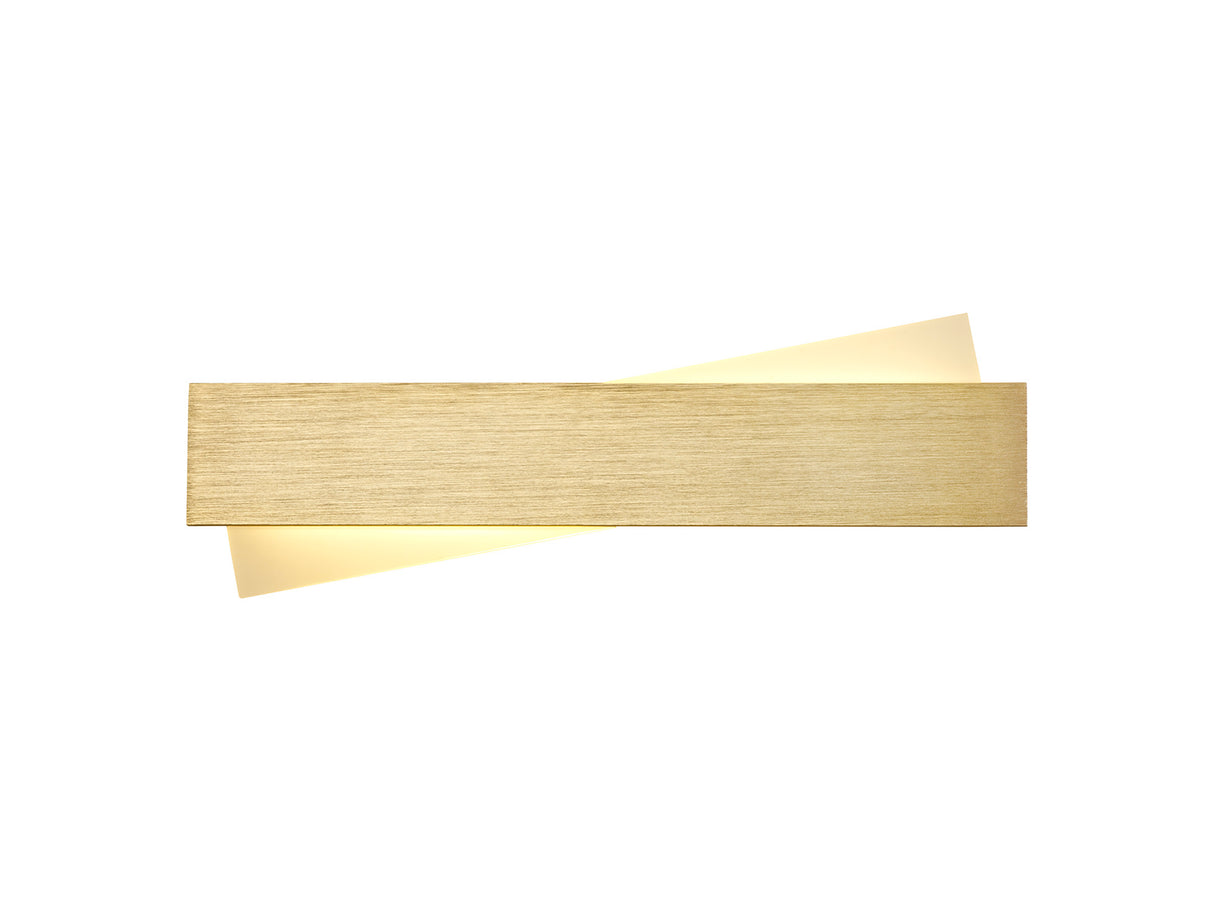 CEI3407 Ceibo Wall Lamp 8W LED in a Brushed Gold/Frosted White Finish