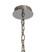 DAB0137 Dabih Pendant/Semi Ceiling 5 Light in a Polished Nickel/Clear Finish and Clear Crystal