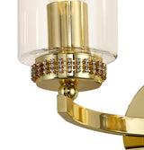 DAB4237 Dabih Wall Lamp 2 Light in a Polished Gold/Clear Finish and Clear Crystal