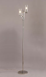 DAB4537 Dabih 55cm Table Lamp 2 Light in a Polished Nickel/Clear Finish