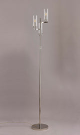 DAB4537 Dabih 55cm Table Lamp 2 Light in a Polished Nickel/Clear Finish