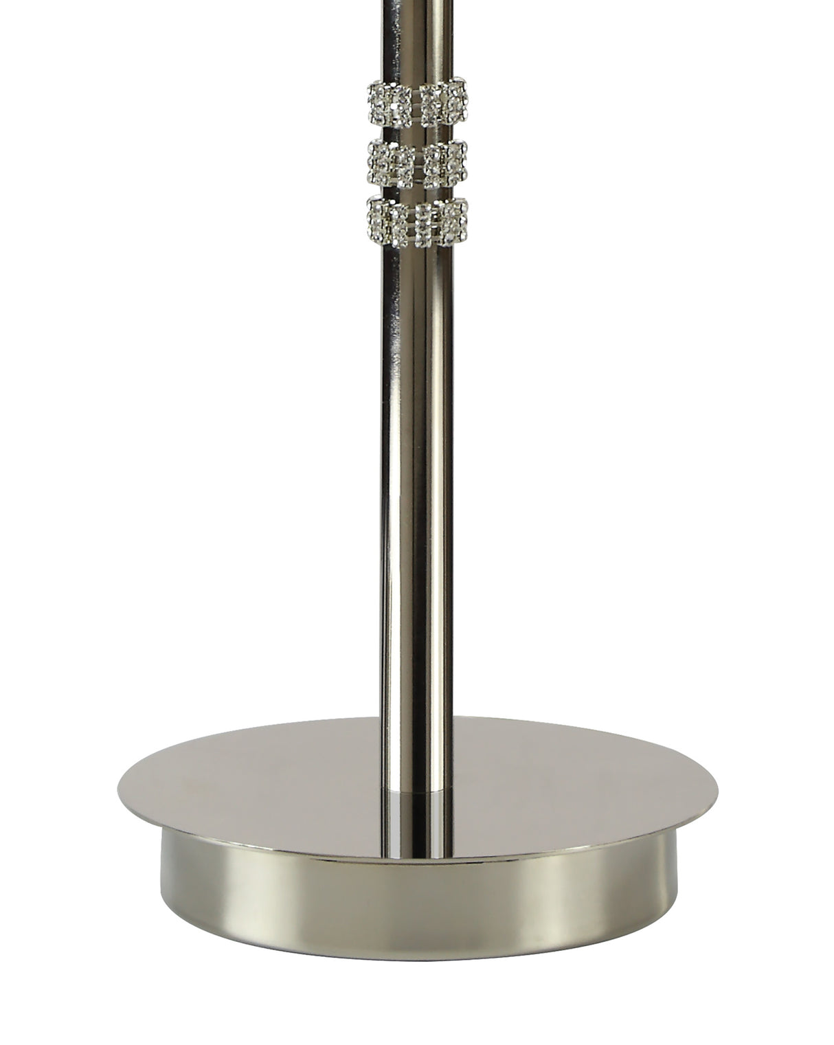 DAB4537 Dabih 55cm Table Lamp 2 Light in a Polished Nickel/Clear Finish