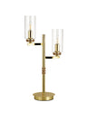 DAB6537 Dabih 55cm Table Lamp 2 Light in a Polished Gold/Clear Finish