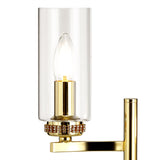 DAB6537 Dabih 55cm Table Lamp 2 Light in a Polished Gold/Clear Finish