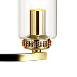 DAB6537 Dabih 55cm Table Lamp 2 Light in a Polished Gold/Clear Finish