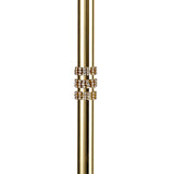 DAB7537 Dabih 170cm Floor Lamp 3 Light in a Polished Gold/Clear Finish