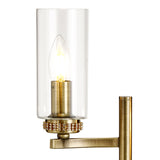 DAB8537 Dabih 55cm Table Lamp 2 Light in a Antique Brass/Clear Finish