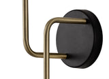 DEN3377 Denab Wall Lamp 2 Light in a Matt Black/Antique Brass/Cognac Finish