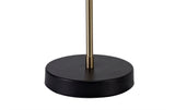 DEN4377 Denab 60.5cm Table Lamp 2 Light in a Matt Black/Antique Brass/Cognac Finish