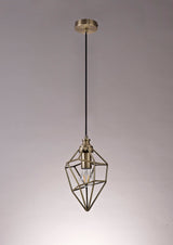 DSI0317 Dsiban Small Pendant 1 Light in a Antique Brass Finish