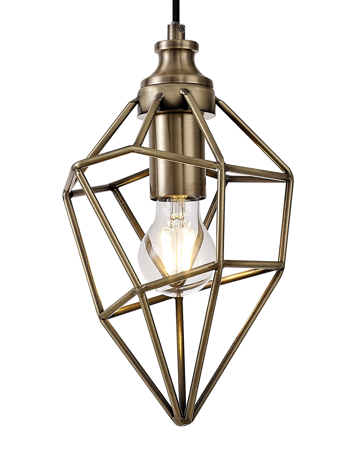 DSI0317 Dsiban Small Pendant 1 Light in a Antique Brass Finish