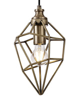 DSI0317 Dsiban Small Pendant 1 Light in a Antique Brass Finish