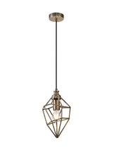 DSI0317 Dsiban Small Pendant 1 Light in a Antique Brass Finish