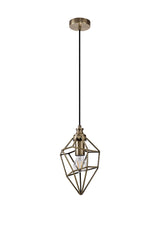 DSI0317 Dsiban Small Pendant 1 Light in a Antique Brass Finish