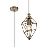 DSI0317 Dsiban Small Pendant 1 Light in a Antique Brass Finish