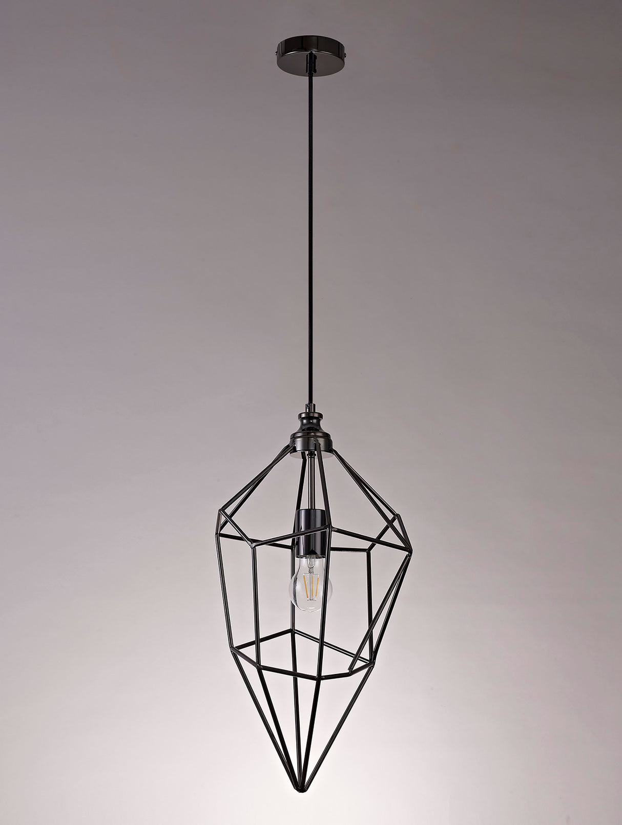 DSI0617 Dsiban Large Pendant 1 Light in a Black Nickel Finish