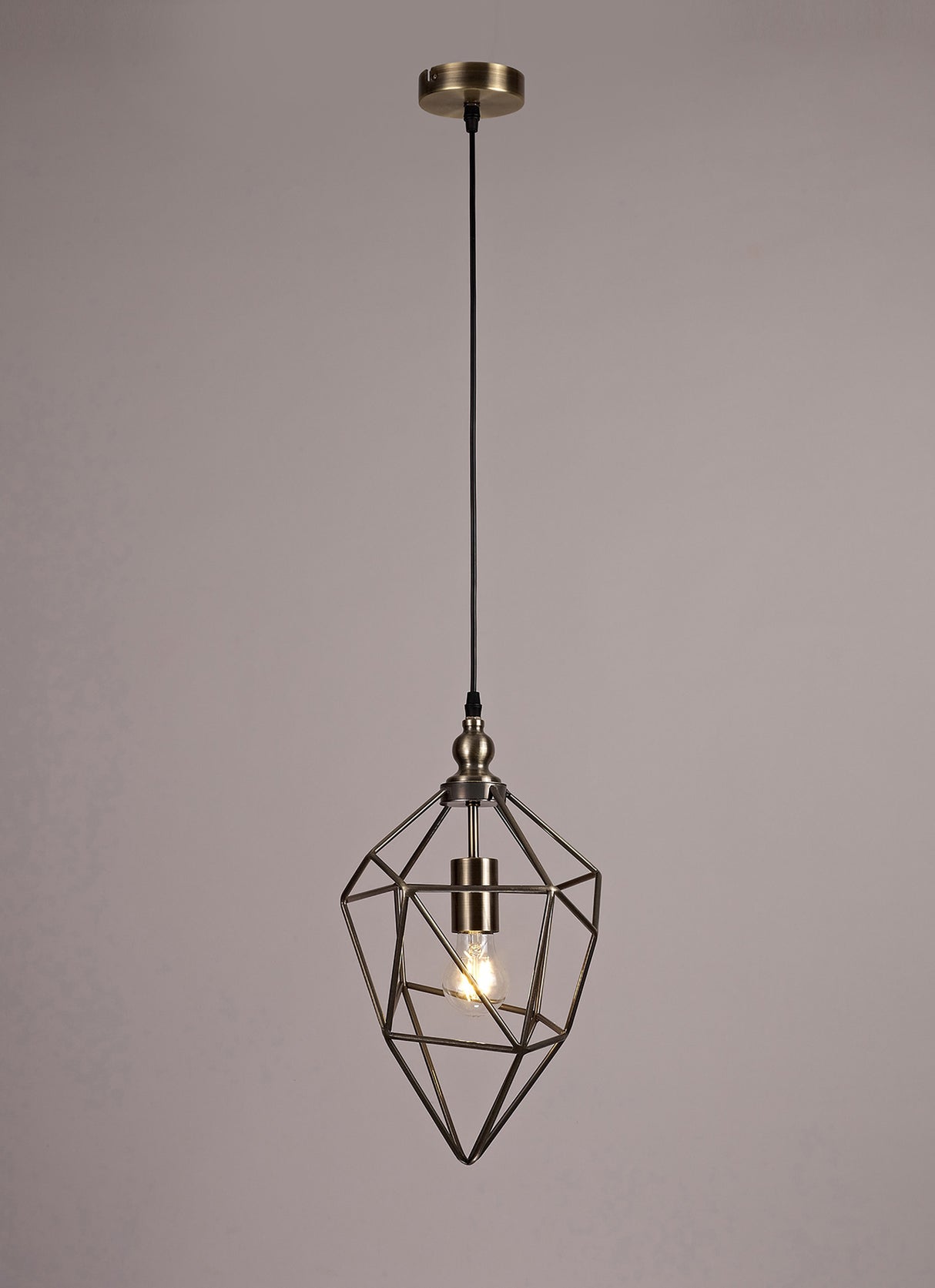 DSI1317 Dsiban Medium Pendant 1 Light in a Antique Brass Finish