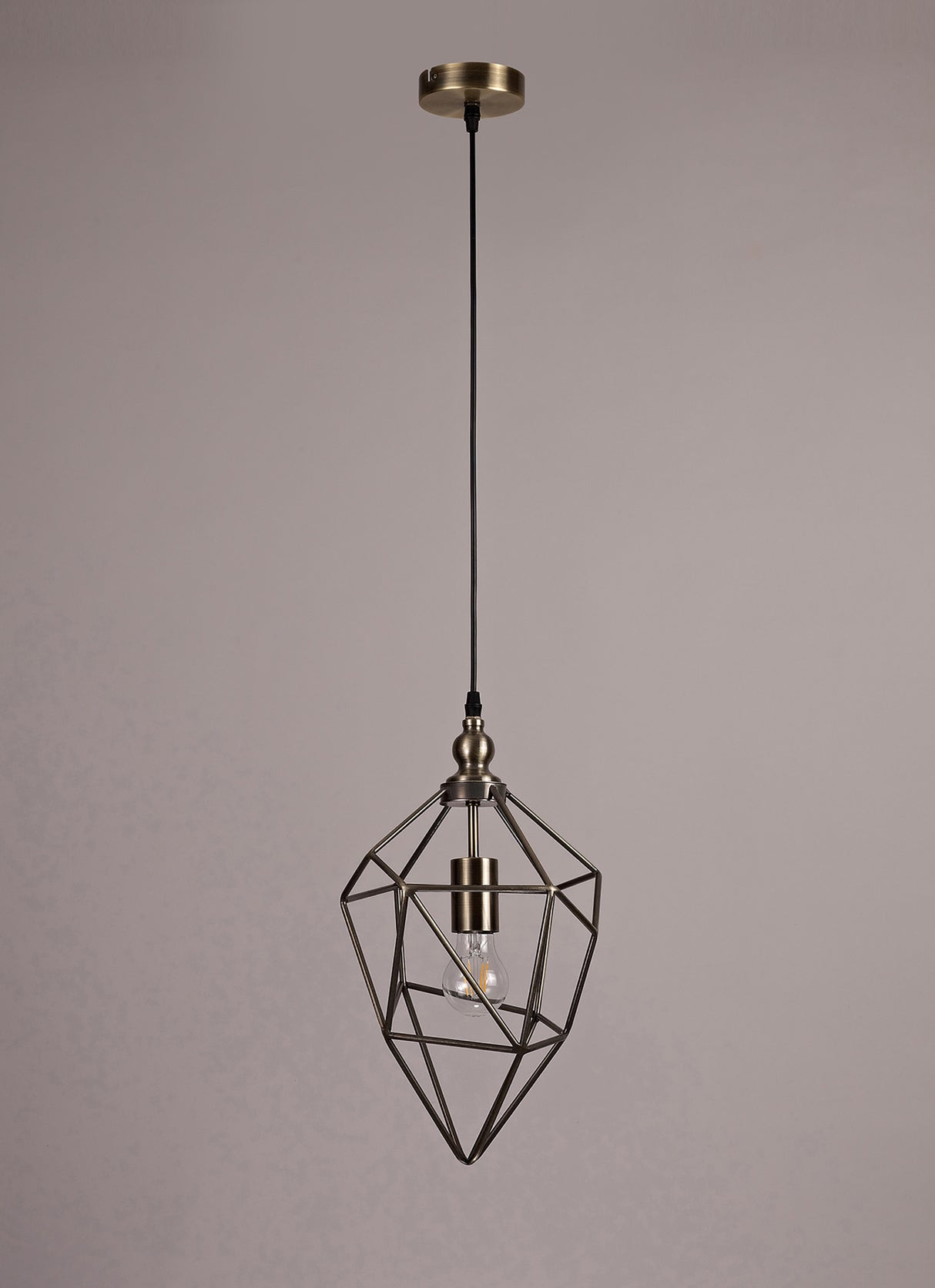 DSI1317 Dsiban Medium Pendant 1 Light in a Antique Brass Finish