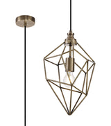 DSI1317 Dsiban Medium Pendant 1 Light in a Antique Brass Finish