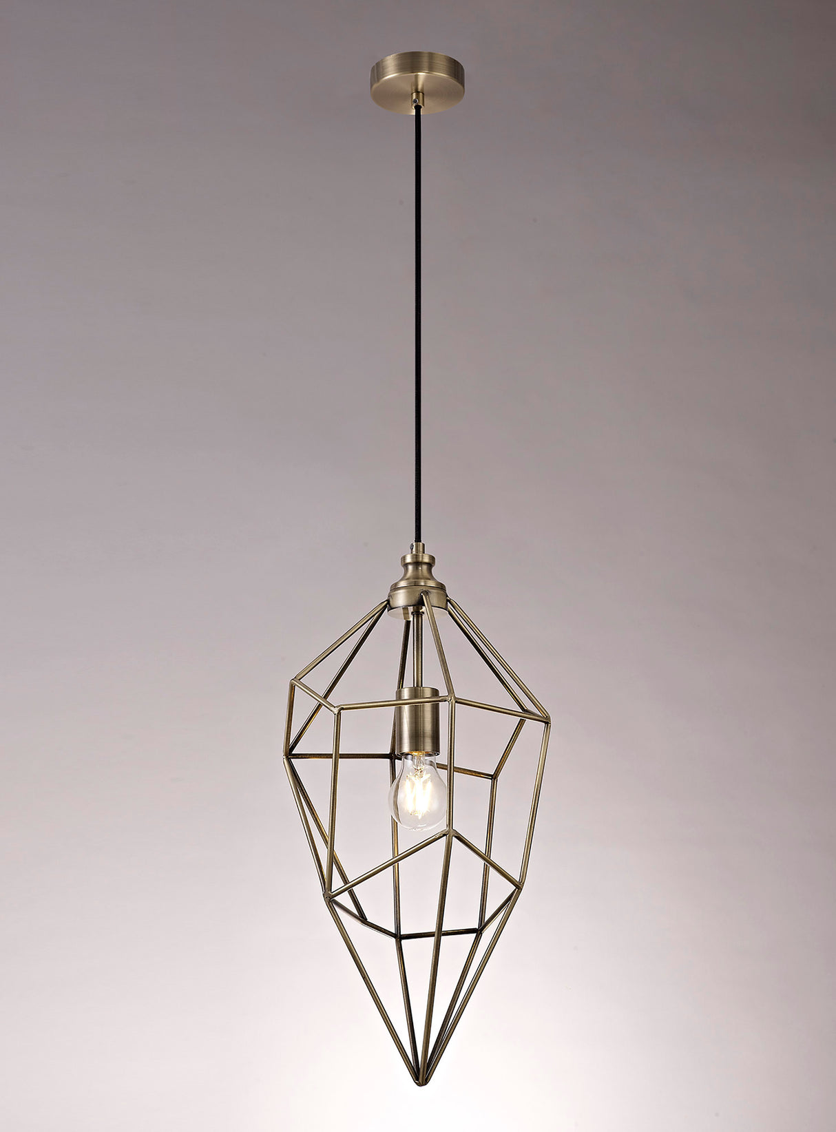 DSI2317 Dsiban Large Pendant 1 Light in a Antique Brass Finish