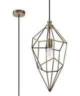 DSI2317 Dsiban Large Pendant 1 Light in a Antique Brass Finish