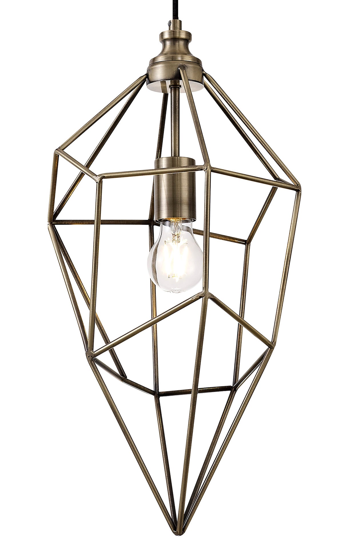 DSI2317 Dsiban Large Pendant 1 Light in a Antique Brass Finish