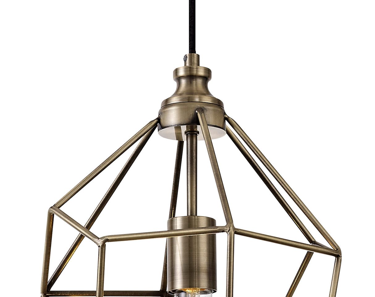 DSI2317 Dsiban Large Pendant 1 Light in a Antique Brass Finish