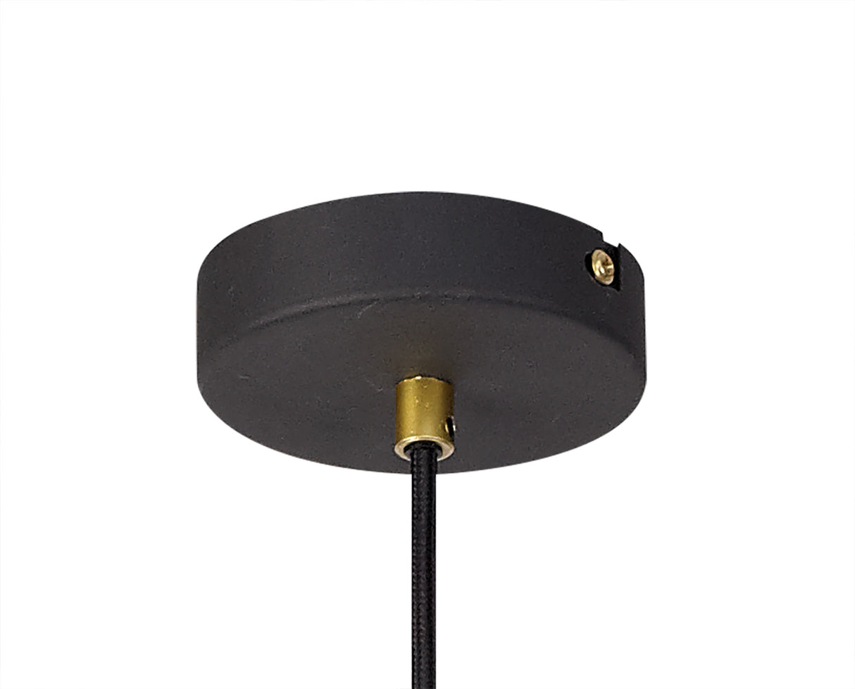 DSI7217 Dsiban Small Pendant 1 Light in a Painted Gold/Sand Black Finish