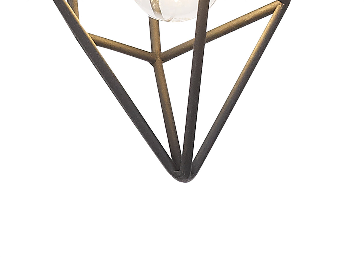 DSI7217 Dsiban Small Pendant 1 Light in a Painted Gold/Sand Black Finish