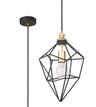 DSI8217 Dsiban Medium Pendant 1 Light in a Painted Gold/Sand Black Finish