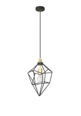 DSI8217 Dsiban Medium Pendant 1 Light in a Painted Gold/Sand Black Finish