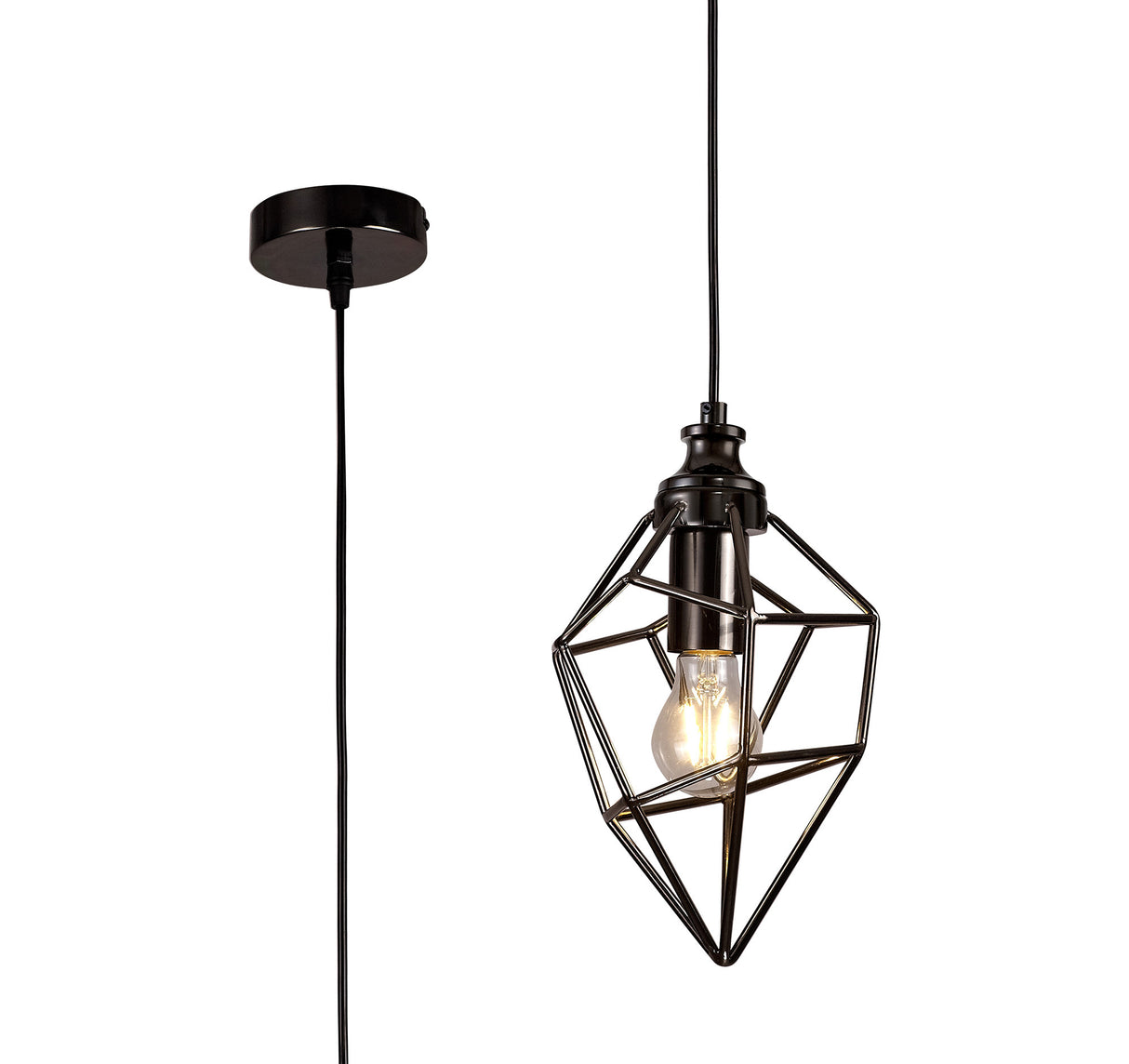 DSI8317 Dsiban Small Pendant 1 Light in a Black Nickel Finish