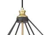 DSI9217 Dsiban Large Pendant 1 Light in a Painted Gold/Sand Black Finish