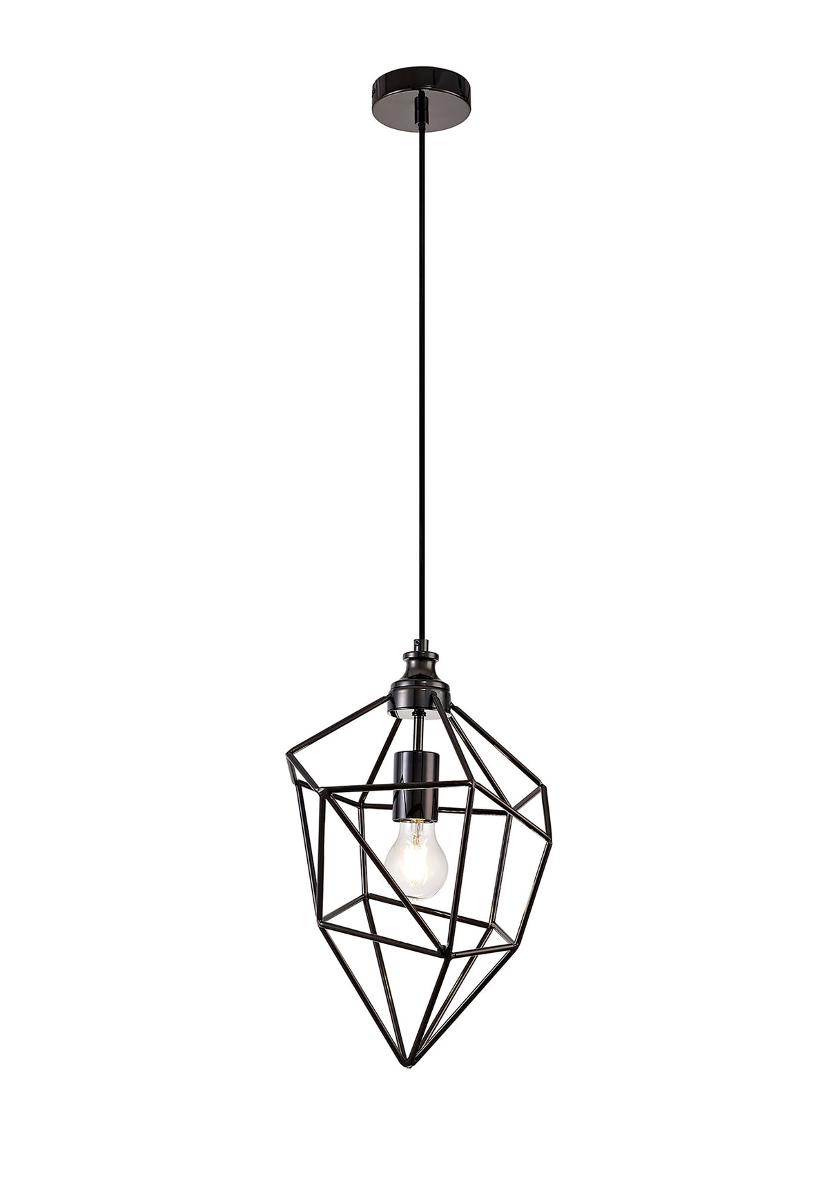 DSI9517 Dsiban Medium Pendant 1 Light in a Black Nickel Finish