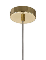 ELB2917 Elbas Curved Cylinder Pendant 1 Light in a Polished Brass Finish