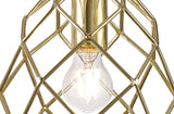 ELB2917 Elbas Curved Cylinder Pendant 1 Light in a Polished Brass Finish