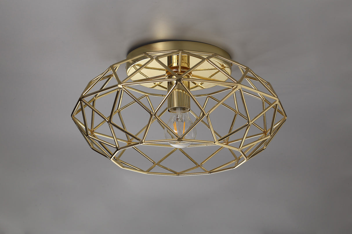 ELB3917 Elbas Flush 1 Light in a Polished Brass Finish