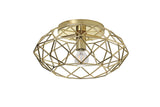 ELB3917 Elbas Flush 1 Light in a Polished Brass Finish