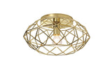 ELB3917 Elbas Flush 1 Light in a Polished Brass Finish