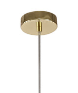 ELB4917 Elbas Elliptical Sphere Pendant 1 Light in a Polished Brass Finish