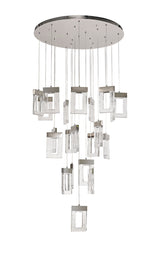 ELE2687 Electra Pendant 94.5W LED (25.8kg) in a Chrome/Clear Finish