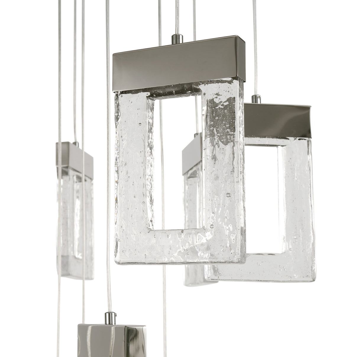 ELE2687 Electra Pendant 94.5W LED (25.8kg) in a Chrome/Clear Finish